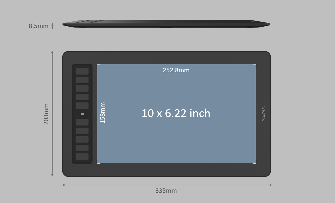 XENX P3-1060B product dimensions