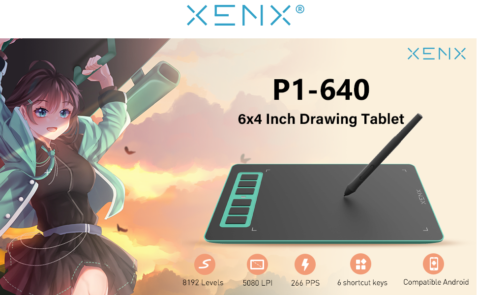 XENX P1-640 graphic tablet